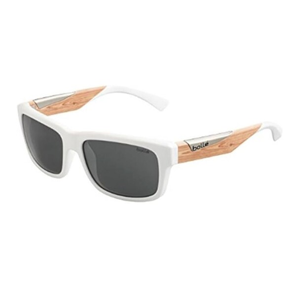 Bolle Jude Sunglasses Matte White Wood TNS Gun Silver Mirror Sunnies NIB